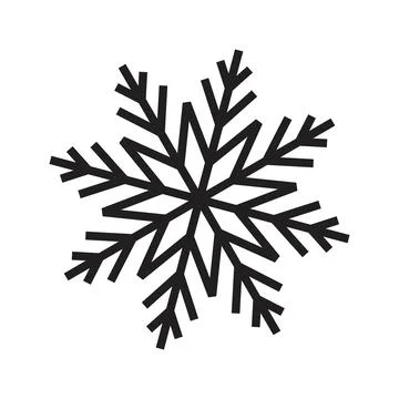 Snowflake outline icon. Vector Illustrazione stock