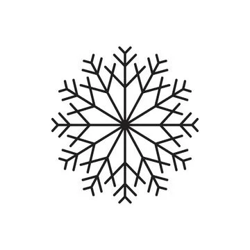 Snowflake outline icon. Vector Stock Illustration