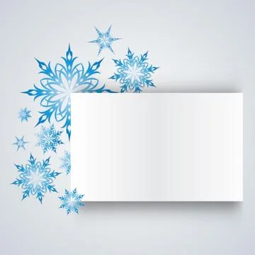 Snowflake on a paper background Stock Illustration