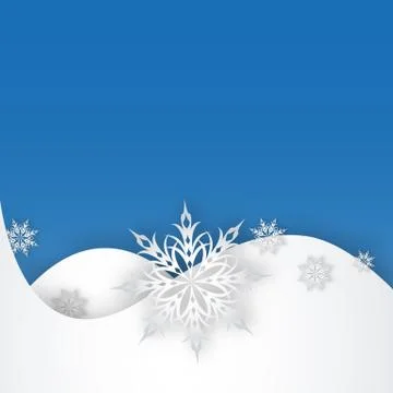 Snowflake on a paper background Stock Illustration