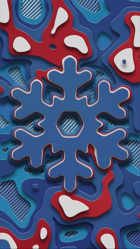 Snowflake Papercut Vertical Background Stock Footage 296224145