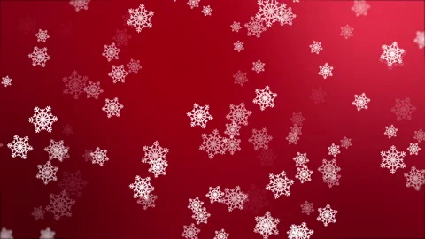 Snowflake particle animation on the red background Stock-Footage 166835172