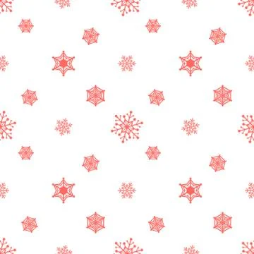 Snowflake pastel red white background Stock Illustration