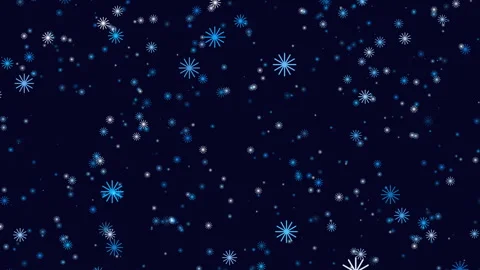 Snowflake pattern in blue and white on black background Stockbeeldmateriaal 316764603