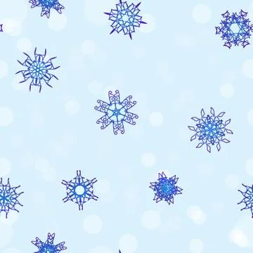 Snowflake Pattern. Christmas and new year concept Stock Illustration
