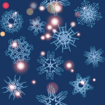 Snowflake Pattern. Christmas and new year concept Stock Illustration