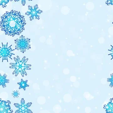 Snowflake Pattern. Christmas and new year concept Stock Illustration