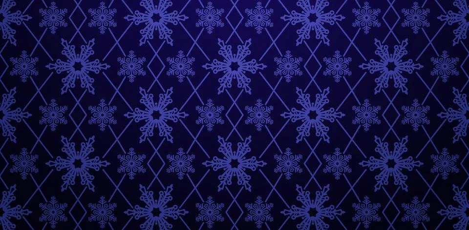 Snowflake pattern dark blue colors Stock Illustration
