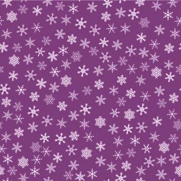 Snowflake pattern illustration - seamless vector background. Christmas wrappi Stock Illustration