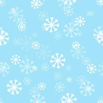 Snowflake pattern on light blue background Stock Illustration