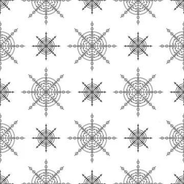 Snowflake pattern line art style holiday decor Stock-Illustration