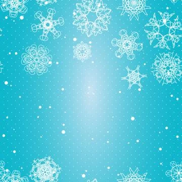Snowflake Pattern. Seamless vector texture. Christmas and new year concept Stock Illustration