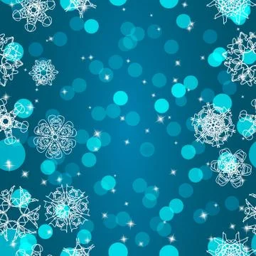 Snowflake Pattern. Seamless vector texture. Christmas and new year concept Stockillustratie