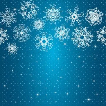 Snowflake Pattern. Seamless vector texture. Christmas and new year concept Stock Illustration