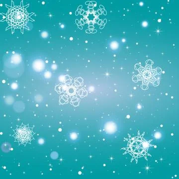 Snowflake Pattern. Seamless vector texture. Christmas and new year concept Stock Illustration