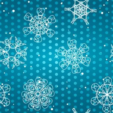 Snowflake Pattern. Seamless vector texture. Christmas and new year concept Illustrazione stock
