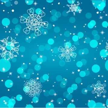 Snowflake Pattern. Seamless vector texture. Christmas and new year concept Illustrazione stock