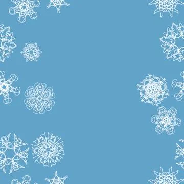 Snowflake Pattern. Seamless vector texture. Christmas and new year concept 스톡 일러스트