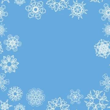 Snowflake Pattern. Seamless vector texture. Christmas and new year concept Stock Illustration