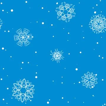 Snowflake Pattern. Seamless vector texture. Christmas and new year concept Stock Illustration