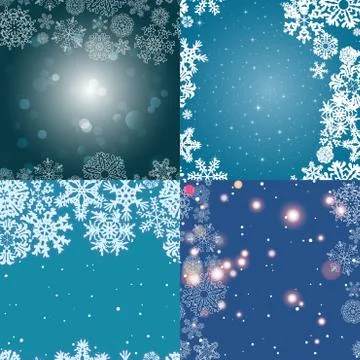 Snowflake Pattern. Seamless vector texture. Christmas and new year concept 스톡 일러스트