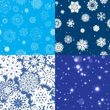 Snowflake Pattern. Seamless vector texture. Christmas and new year concept 스톡 일러스트