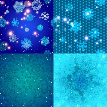 Snowflake Pattern. Seamless vector texture. Christmas and new year concept Stock Illustration