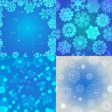 Snowflake Pattern. Seamless vector texture. Christmas and new year concept Illustrazione stock