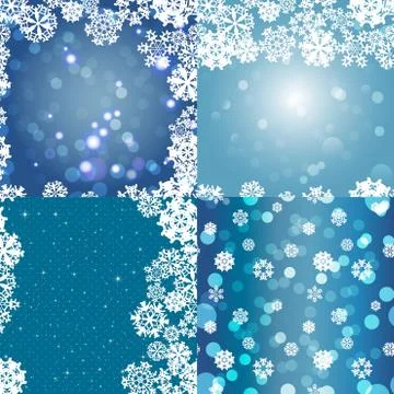 Snowflake Pattern. Seamless vector texture. Christmas and new year concept 스톡 일러스트