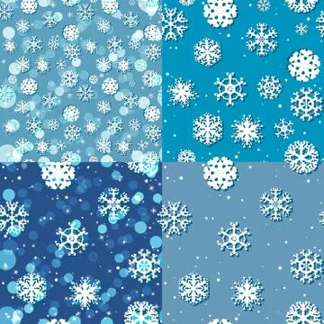 Snowflake Pattern. Seamless vector texture. Christmas and new year concept 스톡 일러스트