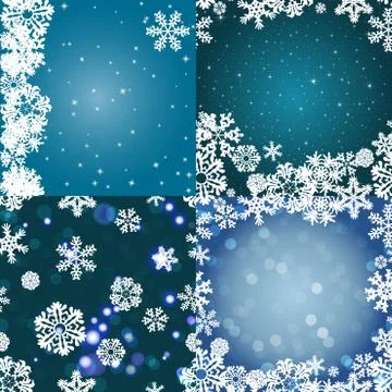 Snowflake Pattern. Seamless vector texture. Christmas and new year concept Stock Illustration