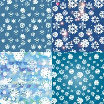Snowflake Pattern. Seamless vector texture. Christmas and new year concept 스톡 일러스트