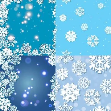Snowflake Pattern. Seamless vector texture. Christmas and new year concept Stock Illustration