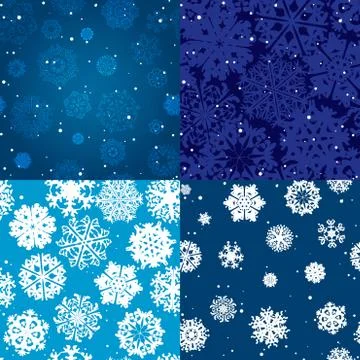 Snowflake Pattern. Seamless vector texture. Christmas and new year concept Stock Illustration