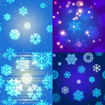 Snowflake Pattern. Seamless vector texture. Christmas and new year concept Stock Illustration