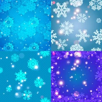 Snowflake Pattern. Seamless vector texture. Christmas and new year concept Stock Illustration