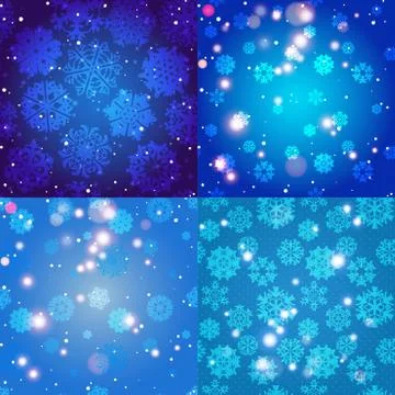 Snowflake Pattern. Seamless vector texture. Christmas and new year concept Stock Illustration