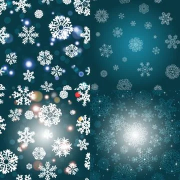 Snowflake Pattern. Seamless vector texture. Christmas and new year concept Stock Illustration