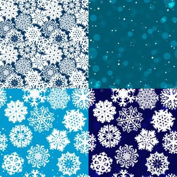 Snowflake Pattern. Seamless vector texture. Christmas and new year concept Illustrazione stock