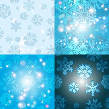 Snowflake Pattern. Seamless vector texture. Christmas and new year concept Illustrazione stock