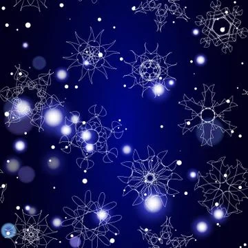 Snowflake Pattern. Seamless vector texture. Christmas and new year concept Stockillustratie
