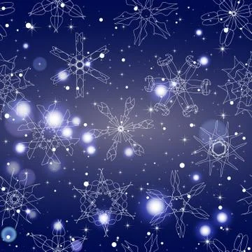 Snowflake Pattern. Seamless vector texture. Christmas and new year concept 스톡 일러스트