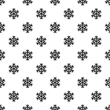 Snowflake pattern, simple style Illustrazione stock