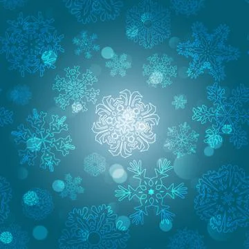 Snowflake Pattern. Snowflake vector texture. Christmas and new year concept 스톡 일러스트