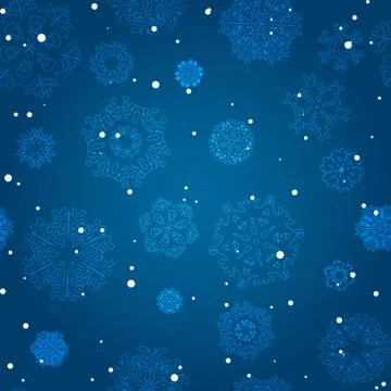 Snowflake Pattern. Snowflake vector texture. Christmas and new year concept 스톡 일러스트