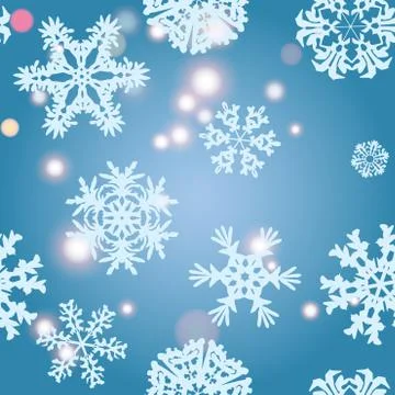 Snowflake Pattern. Snowflake vector texture. Christmas and new year concept Illustrazione stock