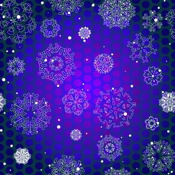 Snowflake Pattern. Snowflake vector texture. Christmas and new year concept 스톡 일러스트