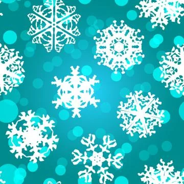 Snowflake Pattern. Snowflake vector texture. Christmas and new year concept Illustrazione stock