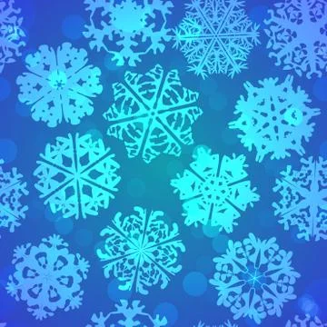 Snowflake Pattern. Snowflake vector texture. Christmas and new year concept Stock Illustration