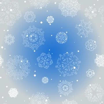 Snowflake Pattern. Snowflake vector texture. Christmas and new year concept Stock Illustration